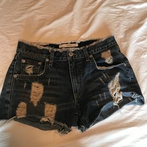 Tularosa ripped denim shorts size 25